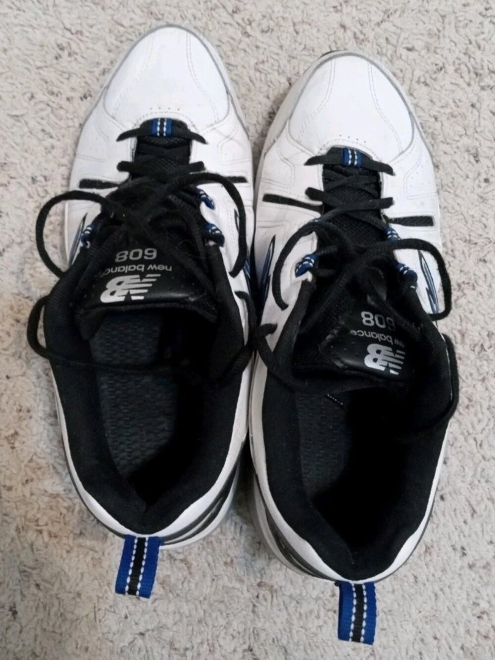 New Balance 608 Men's Size 12 Running Athletic Shoe Sneaker White Leather - Picture 6 of 9